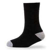 Young Wings Men's Black Colour Cotton Fabric Solid Full Length Socks - Pack of 3, Style no. M1-306 N
